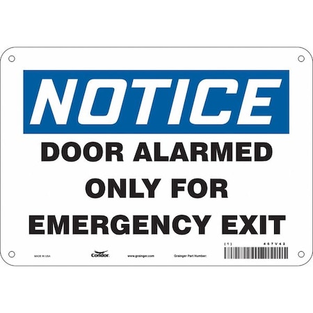 Safety Sign,7 In X 10 In,Aluminum