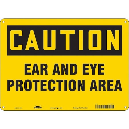 Safety Sign, 10 In Height, 14 In Width, Polyethylene, Horizontal Rectangle, English, 468M11