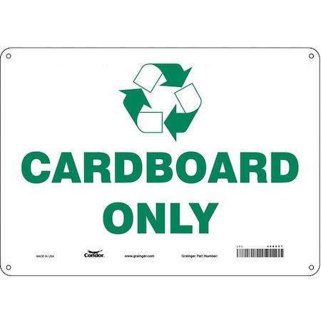 Safety Sign, 10 In Height, 14 In Width, Aluminum, Horizontal Rectangle, English, 468U07