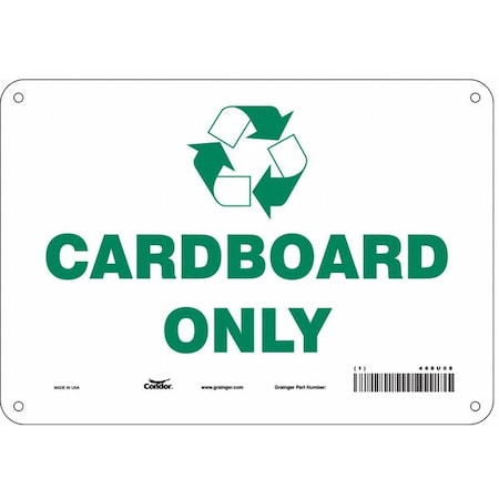 Safety Sign, 7 In Height, 10 In Width, Polyethylene, Vertical Rectangle, English, 468U08