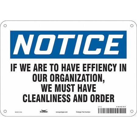 Safety Sign, 7 In Height, 10 In Width, Aluminum, Vertical Rectangle, English, 468Z50