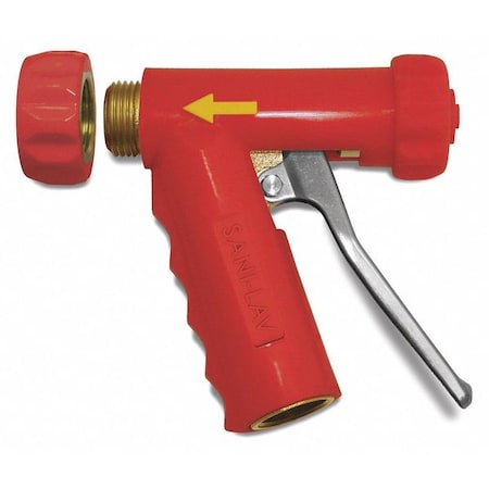 Spray Nozzle,Red,Brass/SS,5-1/4 L