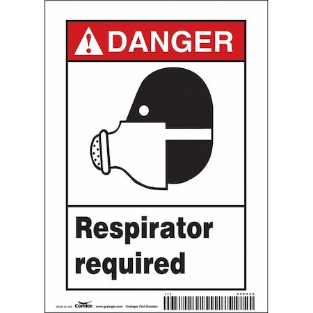 Safety Sign,5 W,7 H,0.055 Thickness, 468A05