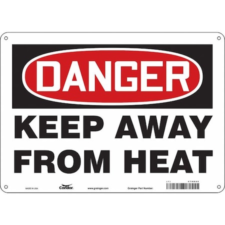 Safety Sign, 10 In Height, 14 In Width, Polyethylene, Horizontal Rectangle, English, 479D90