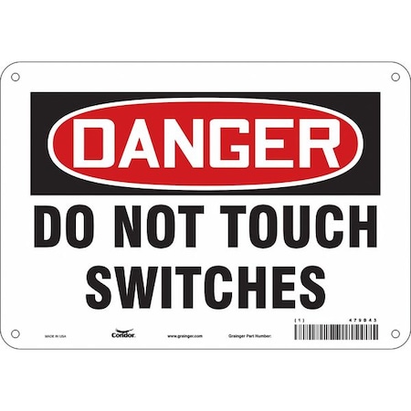 Safety Sign, 7 In Height, 10 In Width, Polyethylene, Vertical Rectangle, English, 479D43