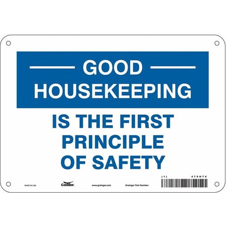 Safety Sign, 7 In Height, 10 In Width, Polyethylene, Vertical Rectangle, English, 479H79