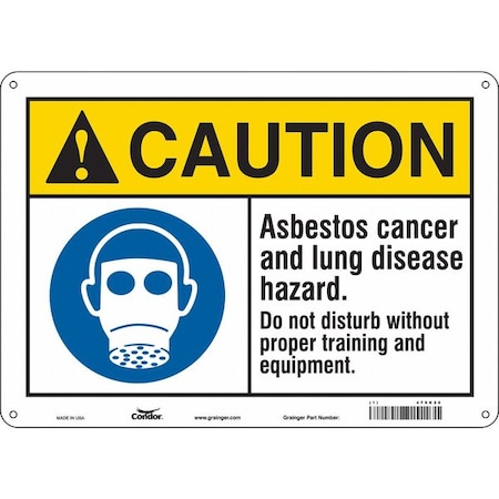 Safety Sign, 10 In Height, 14 In Width, Vinyl, Horizontal Rectangle, English, 479K26