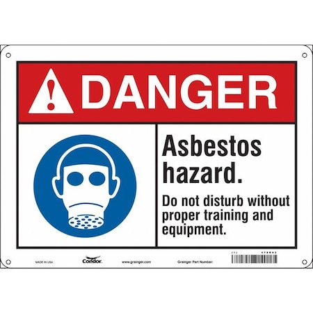 Safety Sign, 10 In Height, 14 In Width, Aluminum, Horizontal Rectangle, English, 479K62