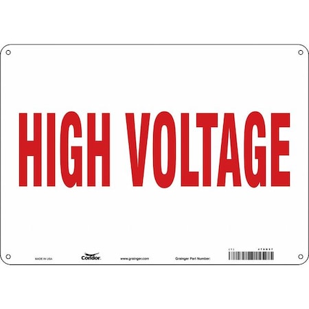 Safety Sign, 10 In Height, 14 In Width, Polyethylene, Horizontal Rectangle, English, 479N57