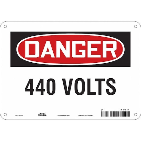 Safety Sign, 7 In Height, 10 In Width, Aluminum, Vertical Rectangle, English, 479W41
