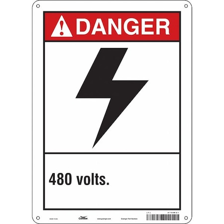 Safety Sign, 14 In Height, 10 In Width, Aluminum, Vertical Rectangle, English, 479W61