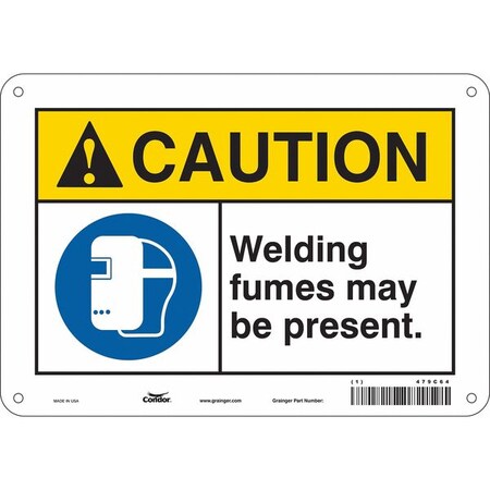 Safety Sign, 7 In Height, 10 In Width, Aluminum, Vertical Rectangle, English, 479C64