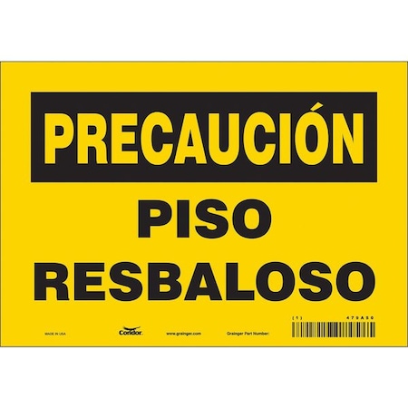 Safety Sign,10 Wx7 H,0.004 Thickness