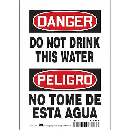 Safety Sign,7 W X 10 H,0.004 Thick, 470H95