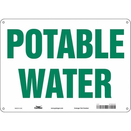 Safety Sign, 10 In Height, 14 In Width, Polyethylene, Horizontal Rectangle, English, 470H40