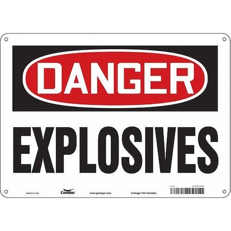 Safety Sign, 10 In Height, 14 In Width, Polyethylene, Horizontal Rectangle, English, 470L42