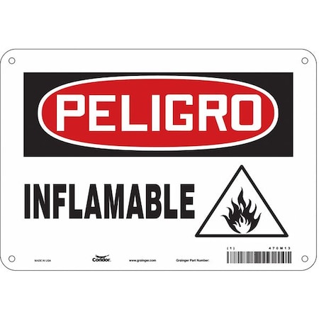 Safety Sign,10 W,7 H,0.032 Thickness