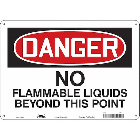 Safety Sign, 10 In Height, 14 In Width, Aluminum, Horizontal Rectangle, English, 470M26