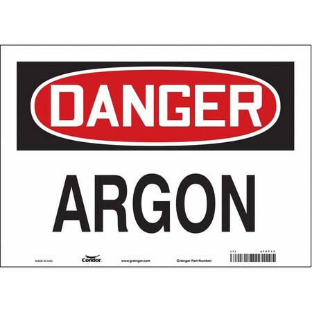 Safety Sign, 10 In Height, 14 In Width, Vinyl, Horizontal Rectangle, English, 470T13