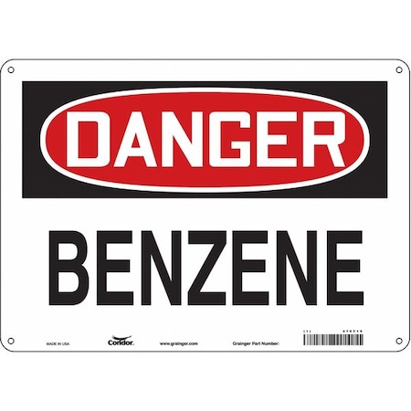 Safety Sign, 10 In Height, 14 In Width, Polyethylene, Horizontal Rectangle, English, 470T19