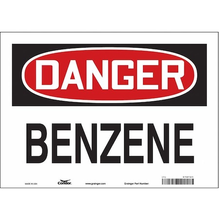 Safety Sign, 10 In Height, 14 In Width, Vinyl, Horizontal Rectangle, English, 470T21