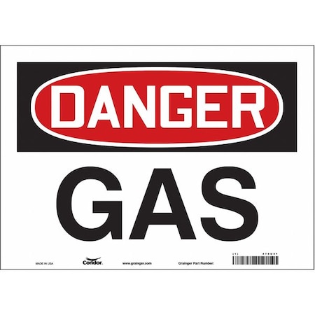 Safety Sign, 10 In Height, 14 In Width, Vinyl, Horizontal Rectangle, English, 470U41