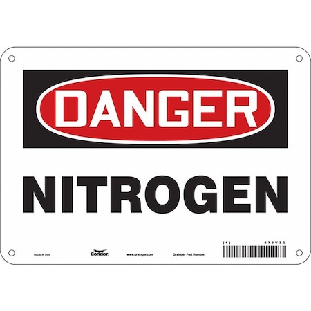 Safety Sign, 7 In Height, 10 In Width, Polyethylene, Vertical Rectangle, English, 470V32