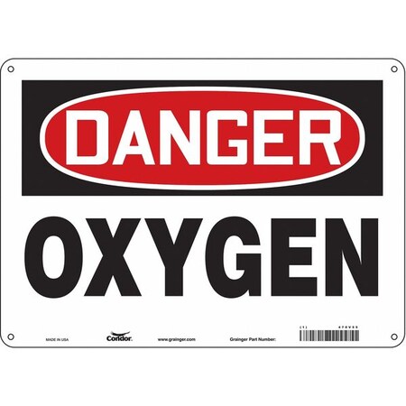 Safety Sign, 10 In Height, 14 In Width, Aluminum, Horizontal Rectangle, English, 470V55