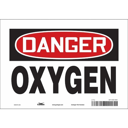 Safety Sign, 7 In Height, 10 In Width, Vinyl, Vertical Rectangle, English, 470V58