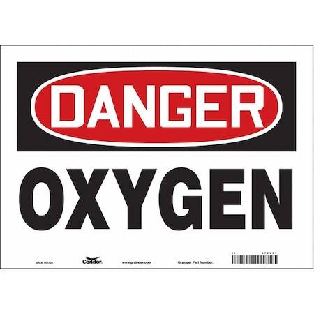 Safety Sign, 10 In Height, 14 In Width, Vinyl, Horizontal Rectangle, English, 470V59