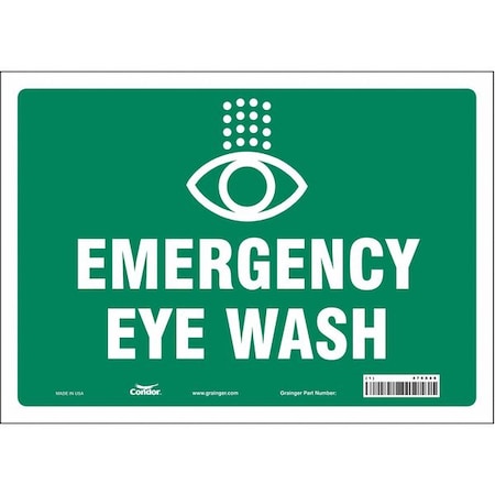 Safety Sign, 10 In Height, 14 In Width, Vinyl, Horizontal Rectangle, English, 470X86