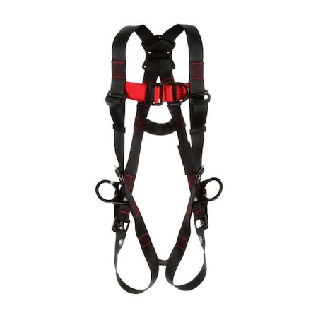 Vest-Style Positioning/Climbing Harness, Vest Style, XL, Polyester, Black
