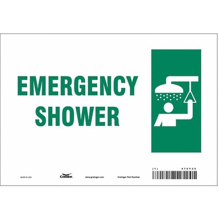 Safety Sign, 7 In Height, 10 In Width, Vinyl, Vertical Rectangle, English, 470Y05