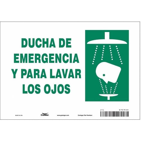 Safety Sign,10 W X 7 H,0.004 Thick