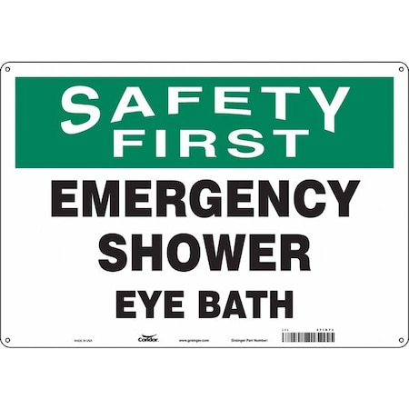 Safety Sign, 14 In H, 20 In W, Aluminum, English, 471D73