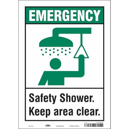 Safety Sign, 14 In Height, 10 In Width, Vinyl, Vertical Rectangle, English, 471D06