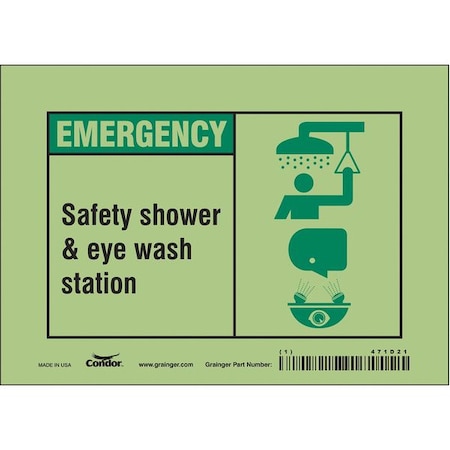 Safety Sign,7 W X 5 H,0.010 Thick, 471D21