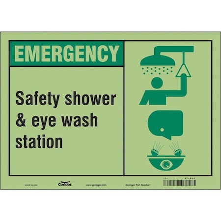 Safety Sign,14 W X 10 H,0.010 Thick, 471D23