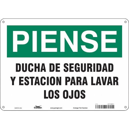 Safety Sign,14 W X 10 H,0.055 Thick