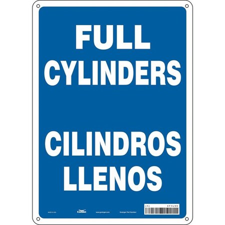 Safety Sign, 14 In Height, 10 In Width, Aluminum, Vertical Rectangle, English, Spanish, 471L99