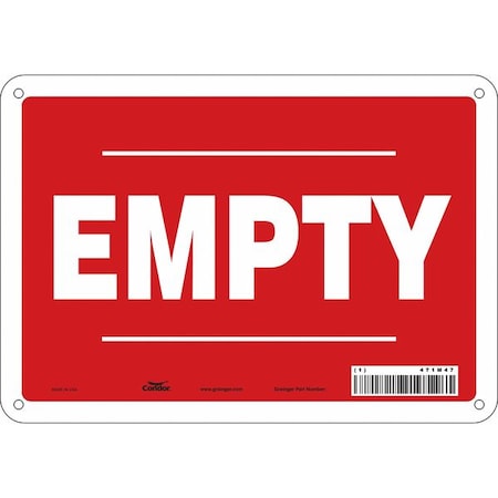 Safety Sign, 7 In Height, 10 In Width, Aluminum, Vertical Rectangle, English, 471M47