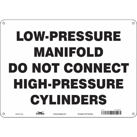 Safety Sign, 10 In Height, 14 In Width, Aluminum, Horizontal Rectangle, English, 471N47
