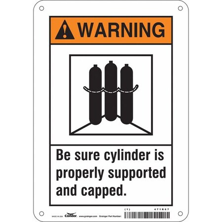 Safety Sign, 10 In Height, 7 In Width, Polyethylene, Horizontal Rectangle, English, 471R67