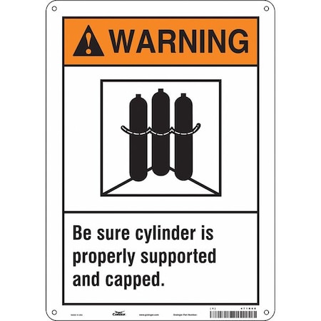 Safety Sign, 14 In Height, 10 In Width, Polyethylene, Vertical Rectangle, English, 471R68