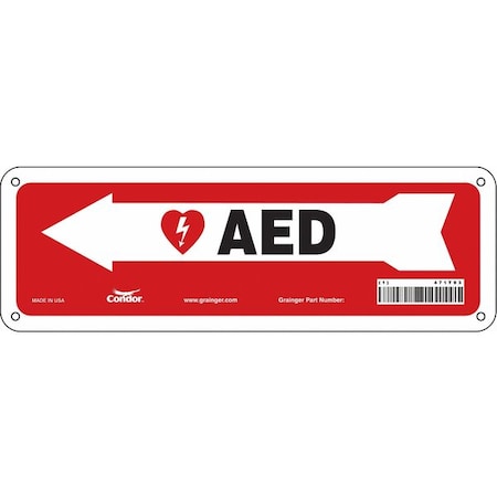 First Aid Sign,12 W X 4 H,0.055 Thick, 471T93
