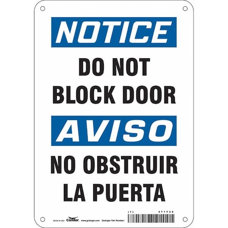 Safety Sign,7 W X 10 H,0.055 Thick, 471Y29