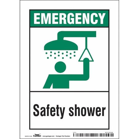 Safety Sign,5 W X 7 H,0.004 Thick, 471C84