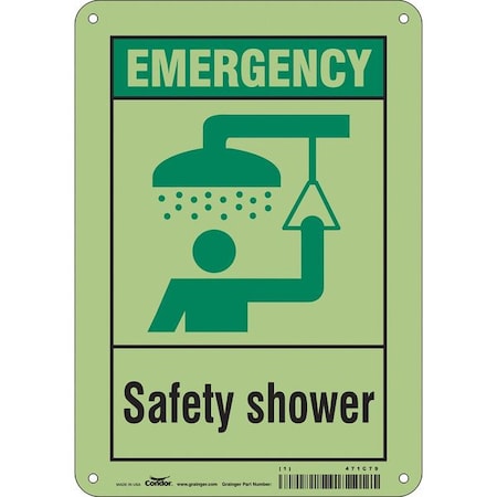 Safety Sign, 10 In Height, 7 In Width, Polyethylene, Horizontal Rectangle, English, 471C79