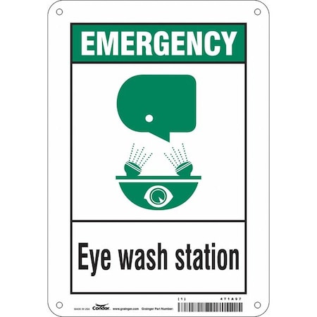 Safety Sign, 10 In Height, 7 In Width, Aluminum, Horizontal Rectangle, English, 471A97
