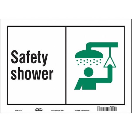 Safety Sign, 10 In Height, 14 In Width, Vinyl, Horizontal Rectangle, English, 471A08